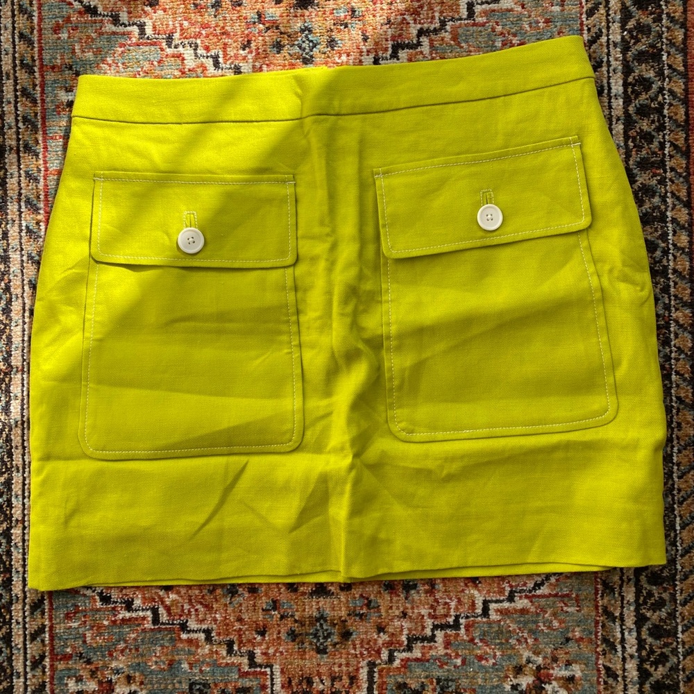 J Crew Skirt tennis yellow-green